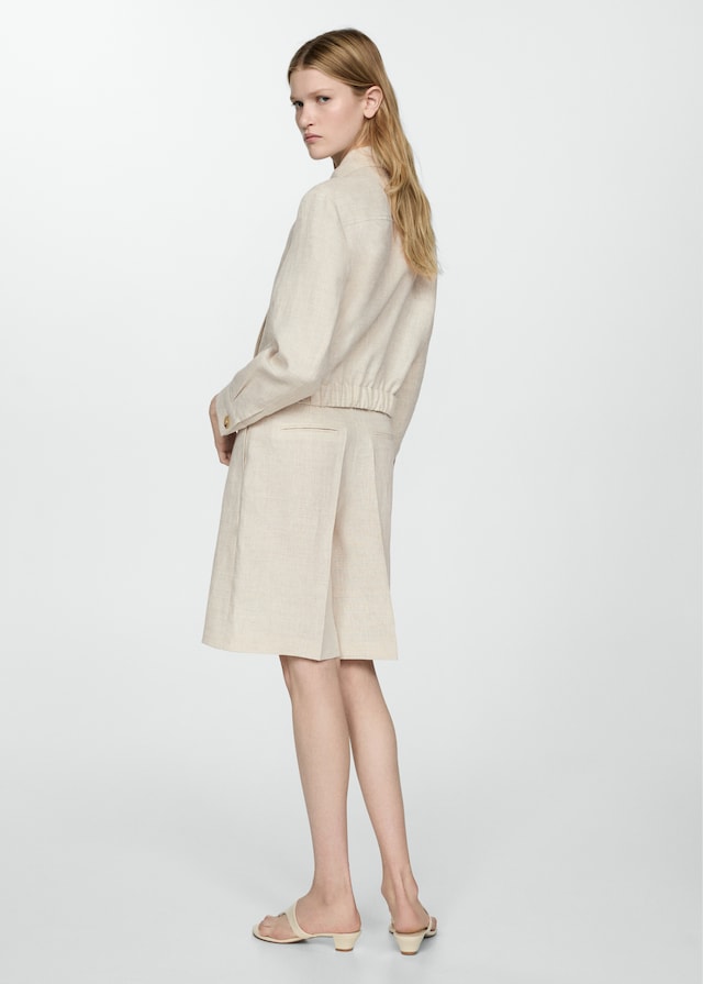 Mango Bermudashorts Aus 100 % Leinen