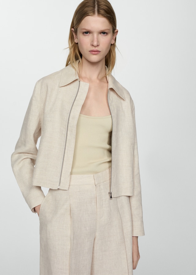 Mango Bermudashorts Aus 100 % Leinen