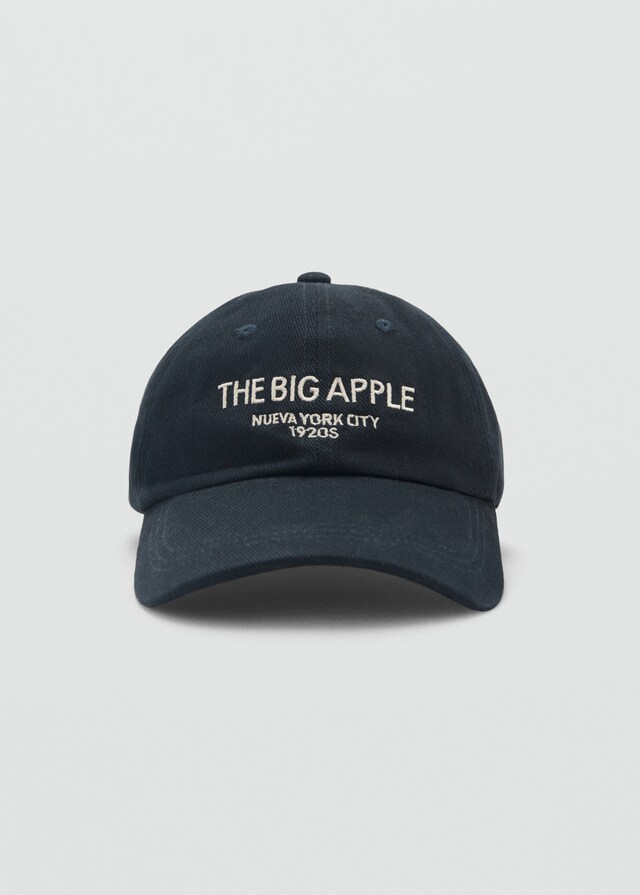 Mango Bestickte Canvas-Kappe