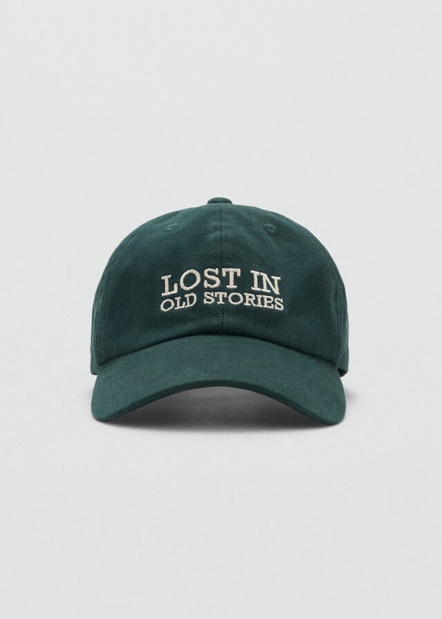 Mango Bestickte Canvas-Kappe