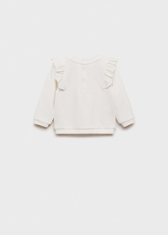 Mango Besticktes Sweatshirt mit Volants