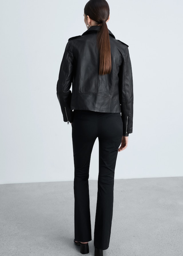 Mango Bikerjacke Aus Leder