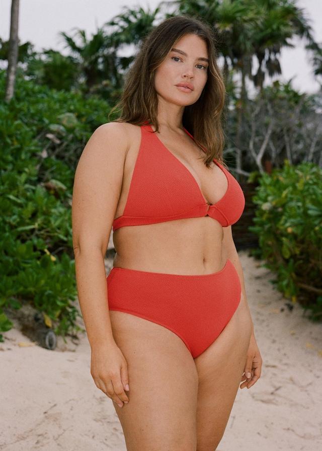 Mango Bikini-Top Mit Textur Und Dekorativem Ring