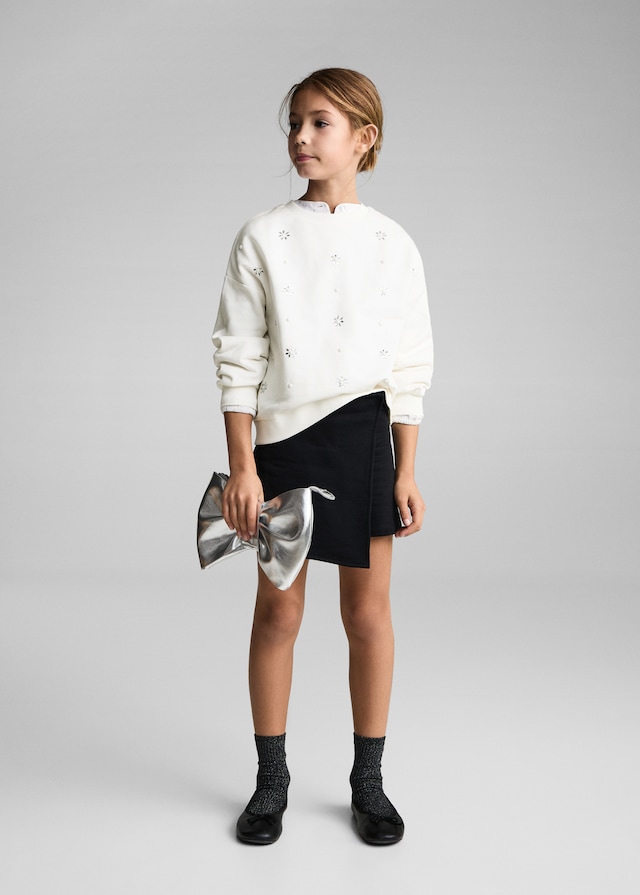 Mango Blumen-Sweatshirt Mit Pailletten