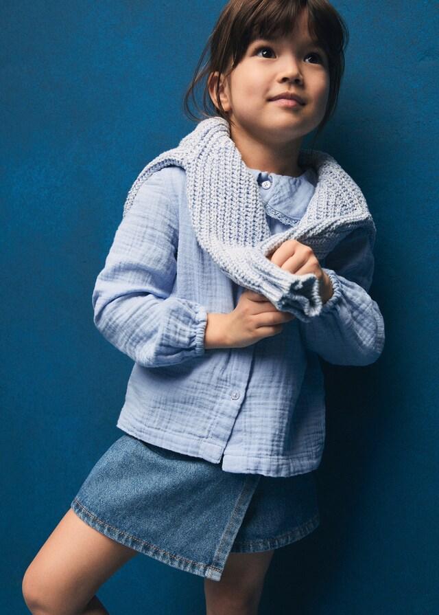 Mango Bluse aus Crinkle-Baumwoll-Gaze