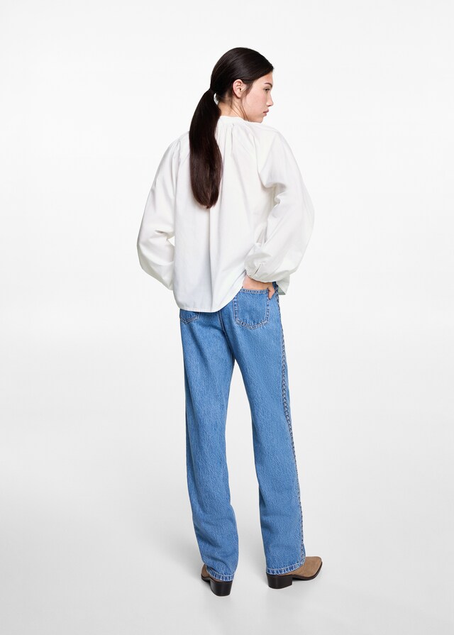 Mango Bluse Mit Ballonärmeln