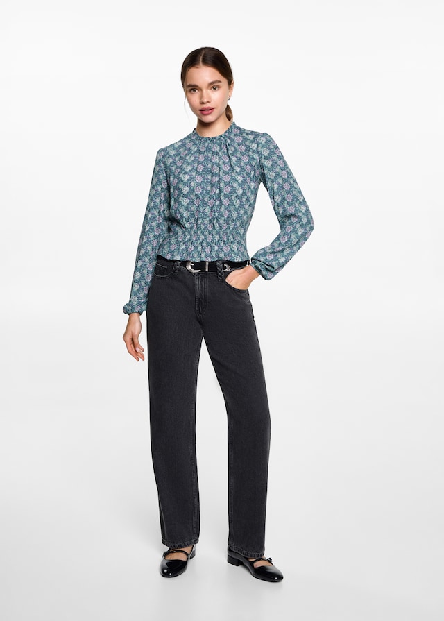 Mango Bluse Mit Blumenmuster