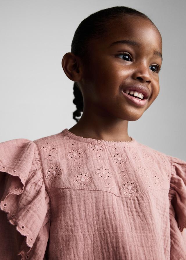 Mango Bluse Mit Broderie Anglaise