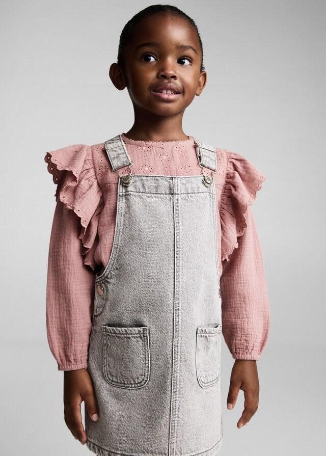 Mango Bluse mit Broderie Anglaise