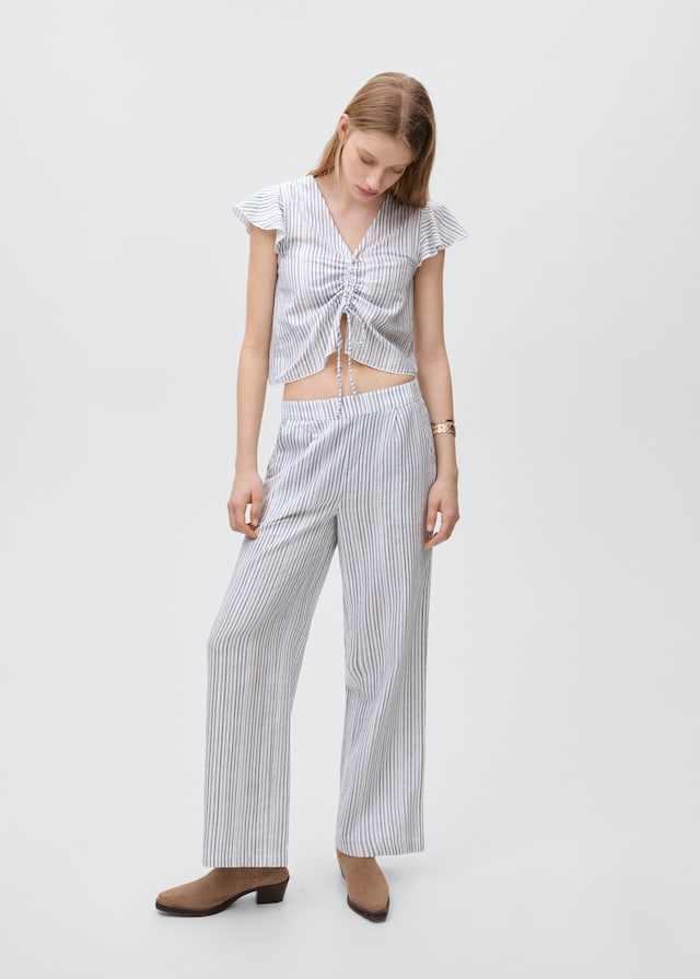 Mango Bluse Mit Gerafftem Detail