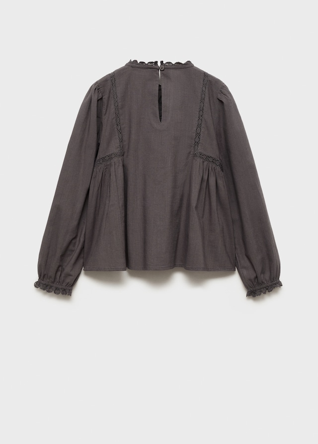 Mango Bluse Mit Stickverzierungen