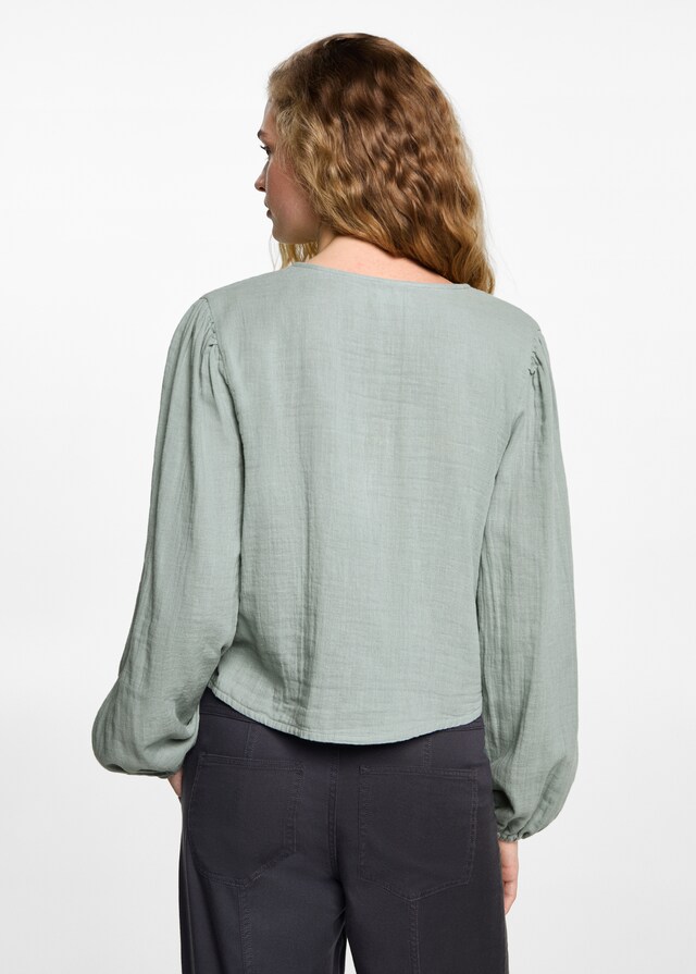 Mango Bluse Mit V-Ausschnitt