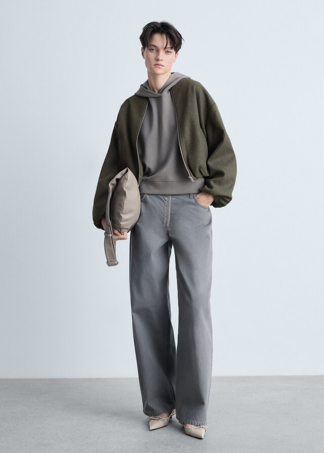 Mango Bomberjacke Mit Gerafften Details