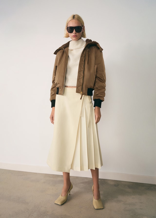 Mango Bomberjacke Mit Shearling-Innenfutter