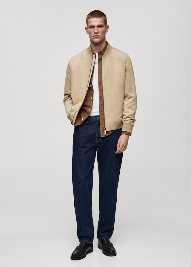 Mango Bomberjacke Mit Wildleder-Effekt