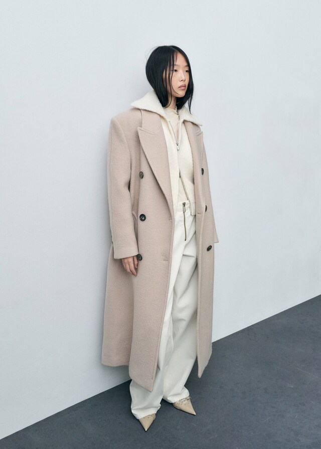 Mango Bouclé-Jacke Aus Wollgemisch