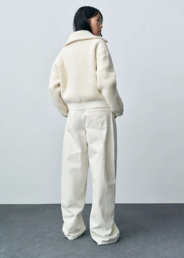 Mango Bouclé-Jacke Aus Wollgemisch