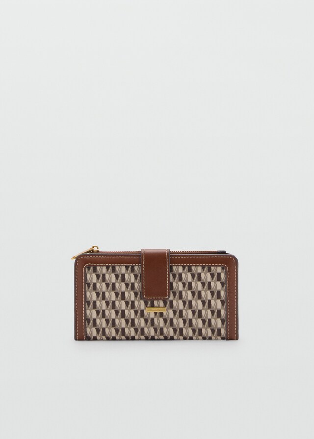 Mango Brieftasche mit Logo-Print