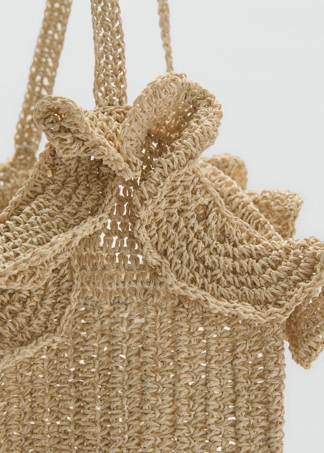 Mango Bucket Bag Aus Naturfaser