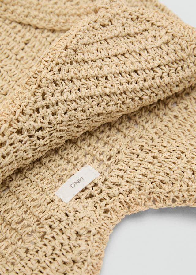 Mango Bucket Bag Aus Naturfaser