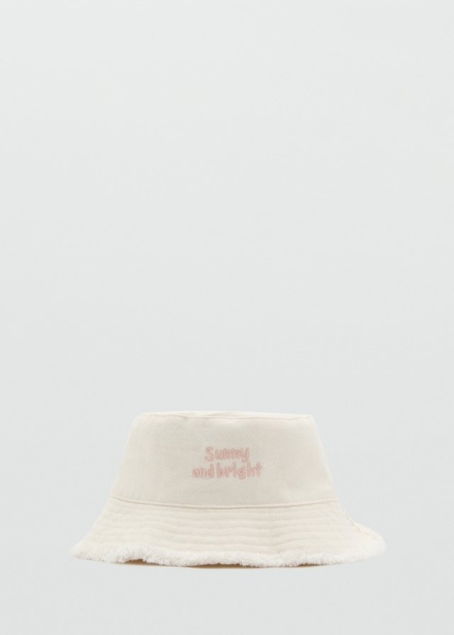 Mango Bucket Hat Mit Aufgesticktem Schriftzug