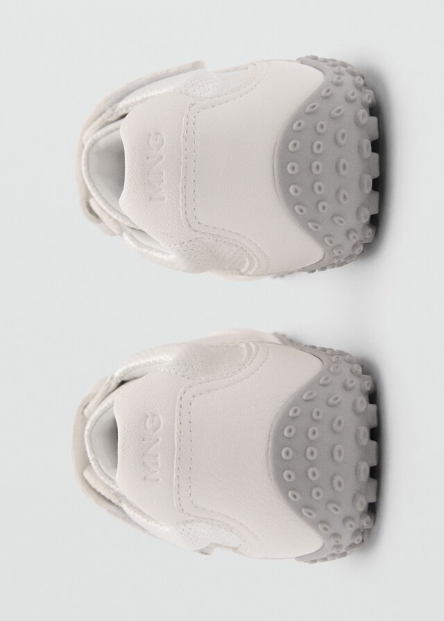 Mango Canvas-Sneakers Mit Leder