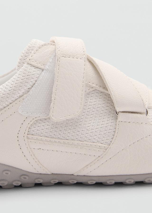 Mango Canvas-Sneakers Mit Leder