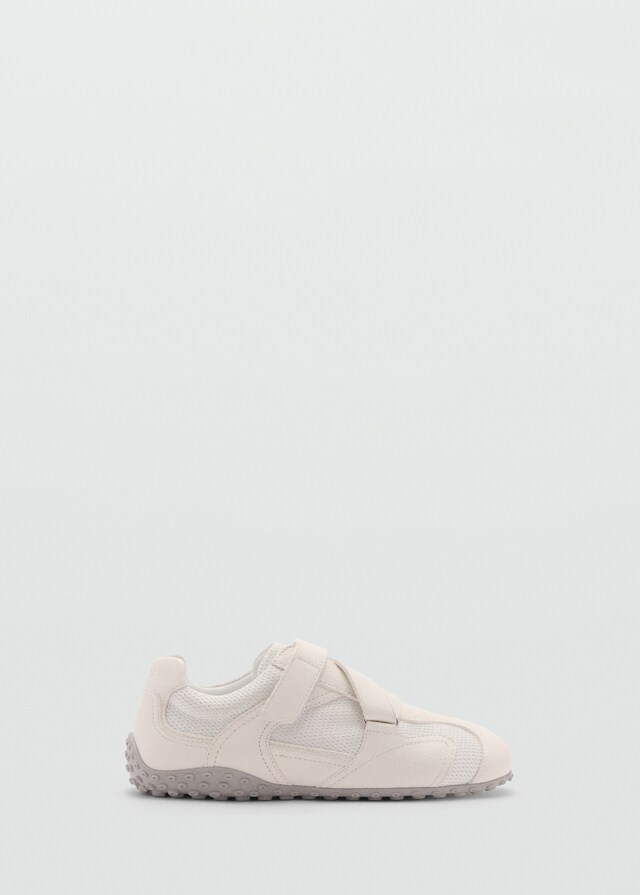 Mango Canvas-Sneakers mit Leder