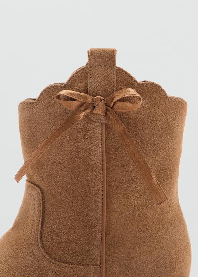 Mango Cowboy-Stiefelette Aus Leder