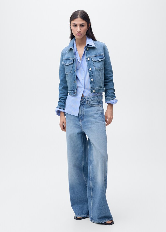 Mango Crop Jeansjacke