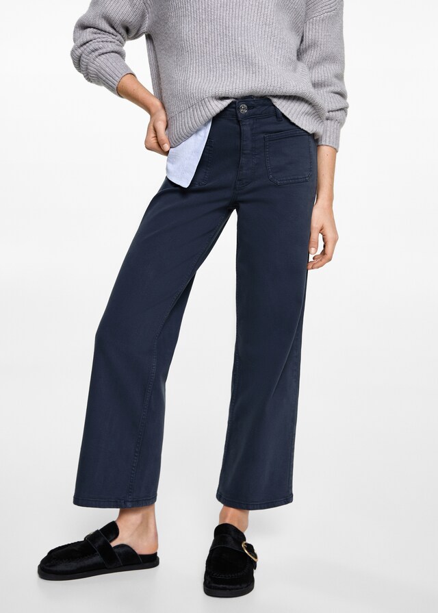 Mango Culotte-Jeans mit Taschen