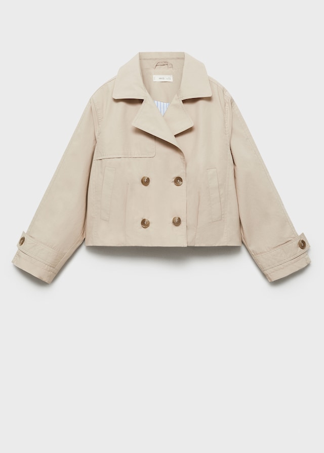 Mango Doppelreihige Jacke In Cropped-Länge