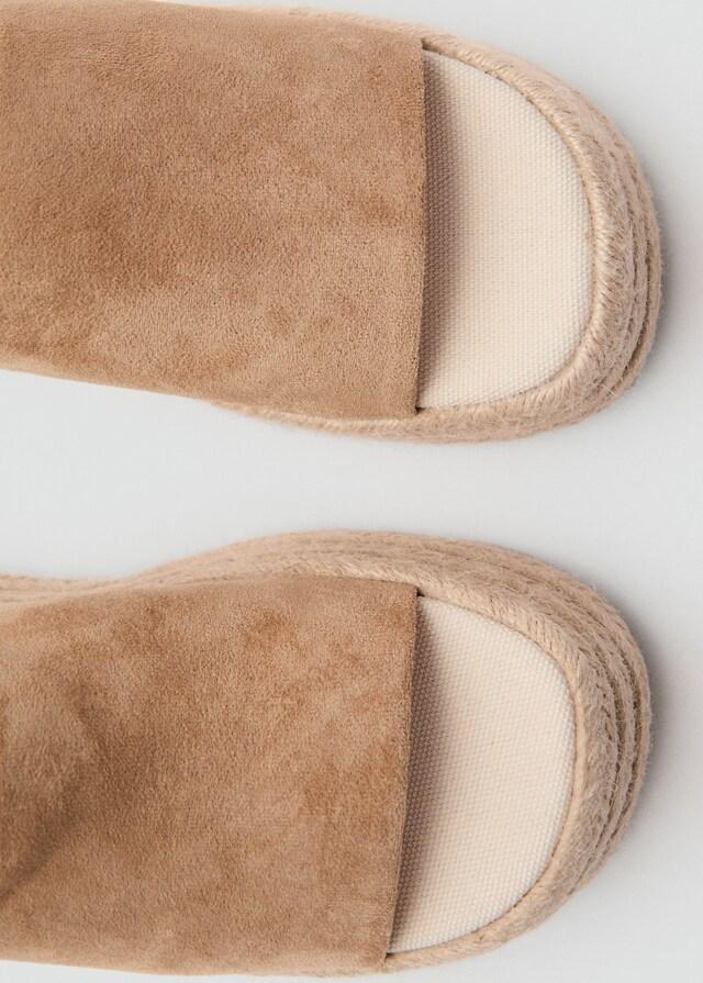 Mango Esparto Plateau-Sandaletten