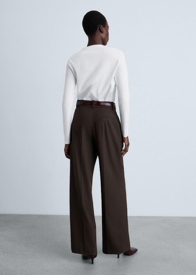 Mango Feines Rundhals-T-Shirt