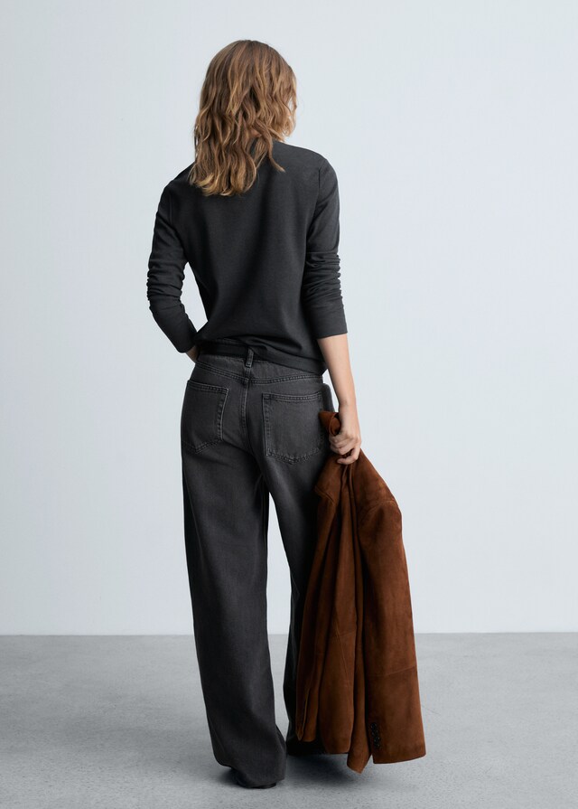 Mango Feines Rundhals-T-Shirt