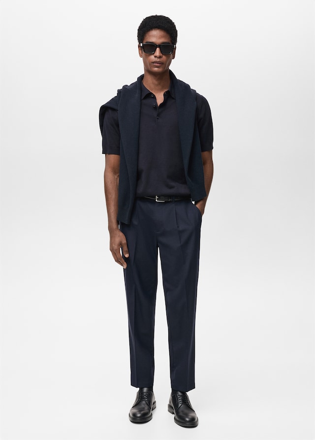 Mango Feinstrick-Poloshirt Aus 100 % Baumwolle