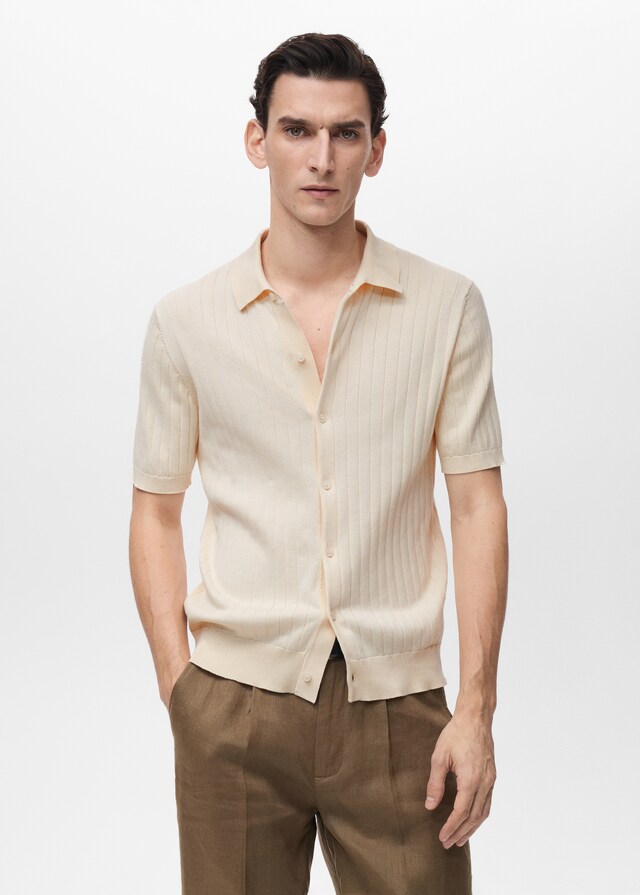 Mango Feinstrick-Ripphemd