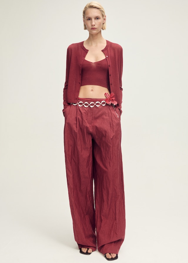 Mango Feinstrick-Top In Cropped-Länge