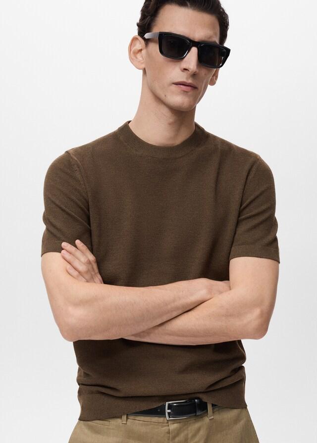 Mango Feinstrickshirt aus Baumwolle