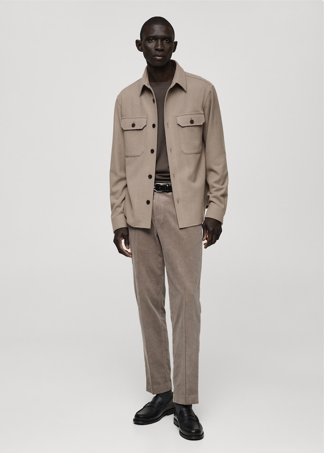 Mango Flanell-Overshirt Aus Wollgemisch