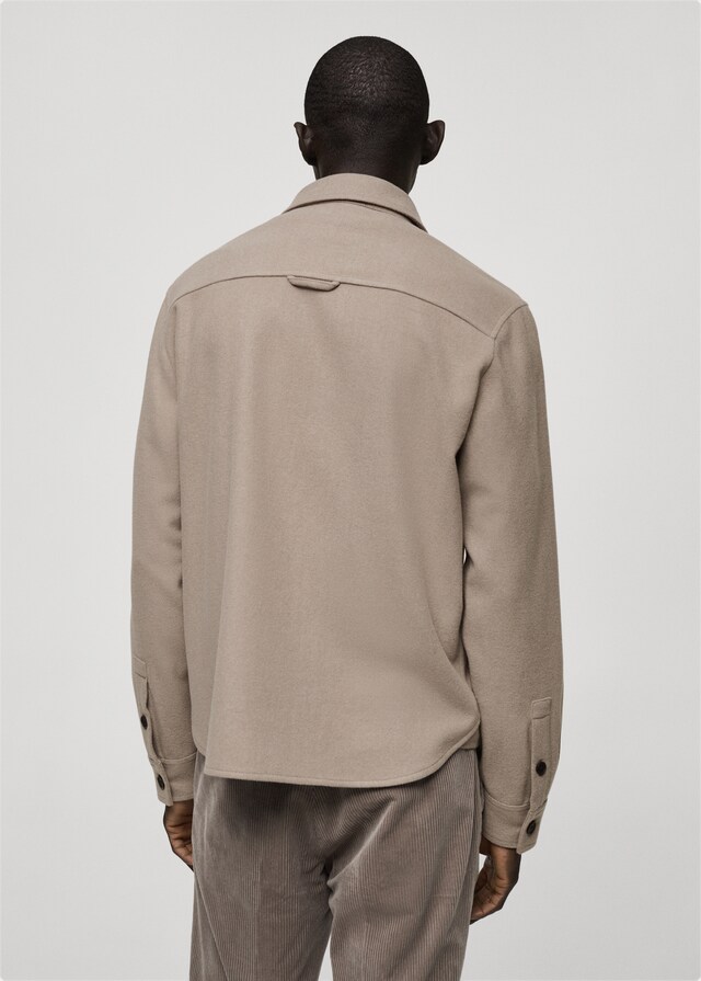 Mango Flanell-Overshirt Aus Wollgemisch