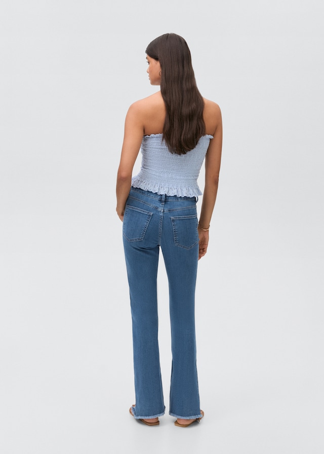 Mango Flared-Jeans Mit Ausgefranstem Saum