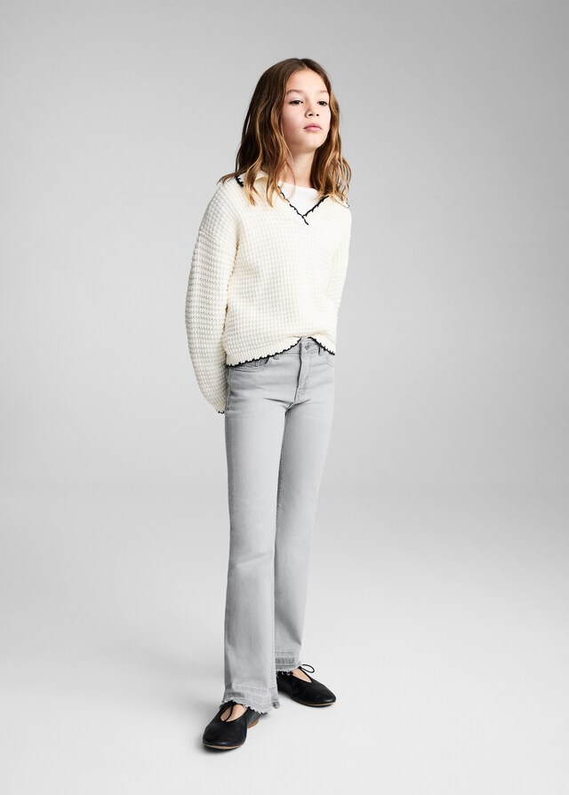 Mango Flared-Jeans Mit Ausgefranstem Saum