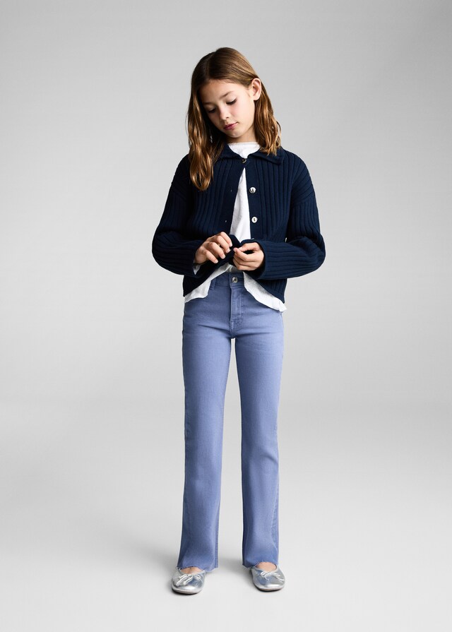 Mango Flared-Jeans Mit Ausgefranstem Saum