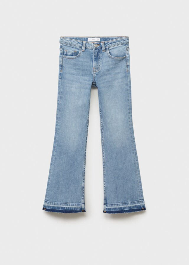 Mango Flared-Jeans Mit Ausgefranstem Saum