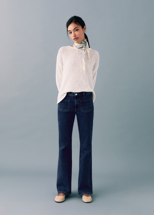 Mango Flared Jeans Mit Taschen