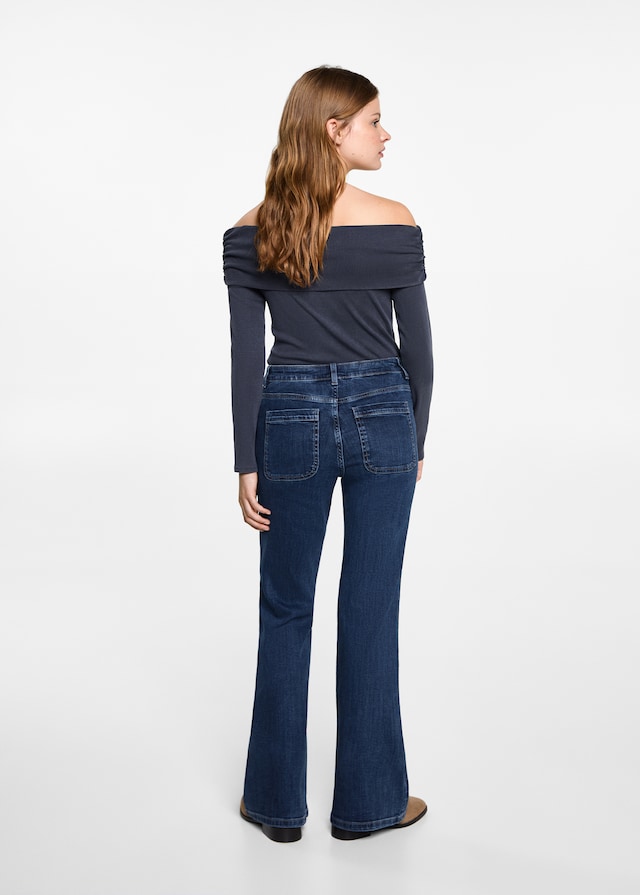 Mango Flared Jeans Mit Taschen