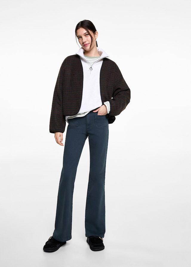 Mango Flared-Jeans Mit Taschen