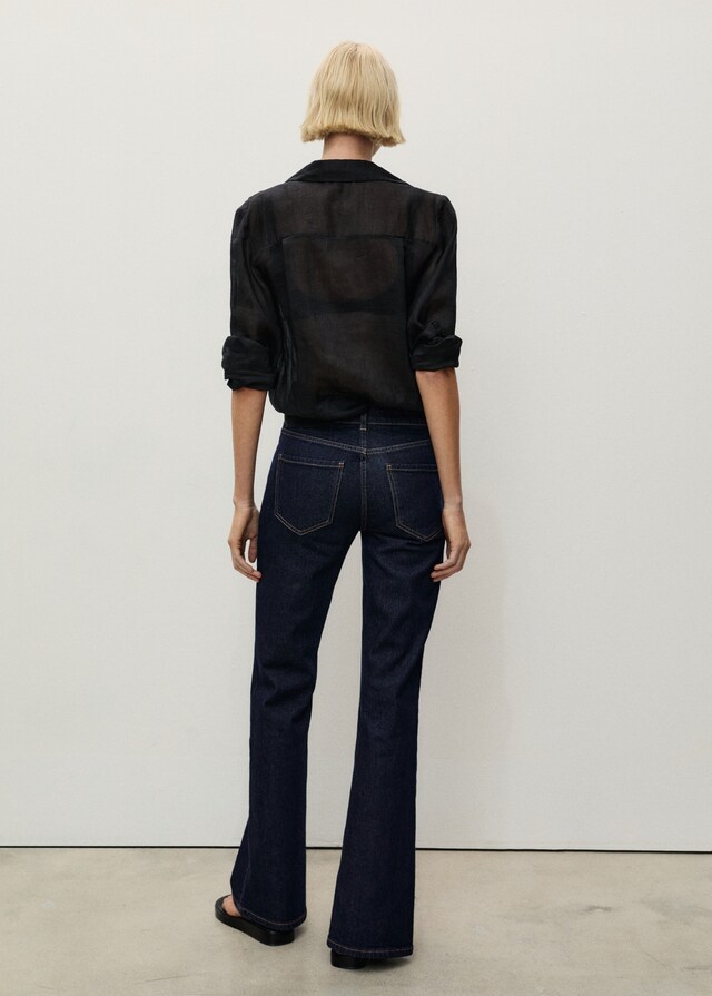 Mango Flared-Rinse-Wash-Jeans Mit Schlitzen