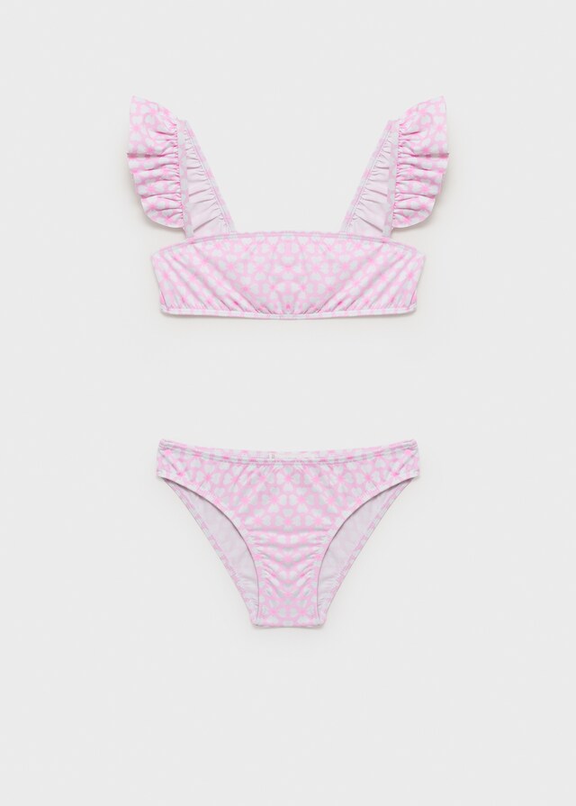 Mango Geblümter Bikini mit Rüschen